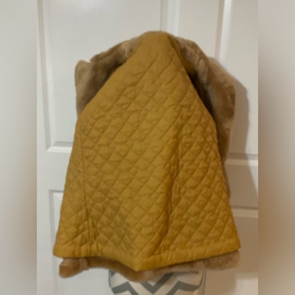 Vintage Tan Size 16 Faux Fur Jacket - Picture 7 of 12